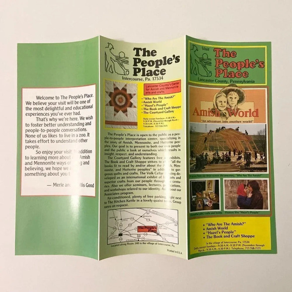 Vintage  Pennsylvania Brochures Motel Inn Amish World Basketville Pamphlets - Picture 10 of 16